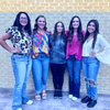 OHS Homecoming Queen candidates, Mia Cruz, Emma Crenwelge, Brylee Gutierrez, McKenna Luckie, Kailyn Preddy (lft to rt) look forward to Homecoming. \Photo provided by CCISD